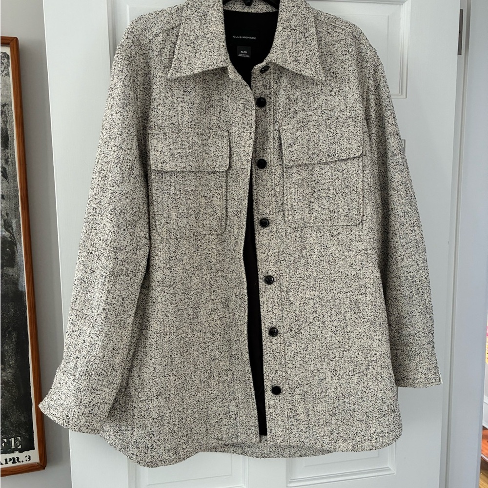 Club Monaco Knit Blazer in Black and White